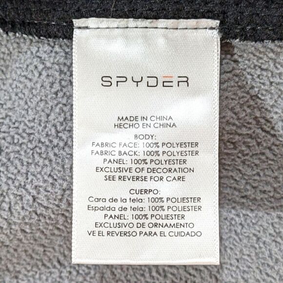 Spyder Boys Endure Core Grey & Black Zip Up Textured Knit Jacket Size M 10/12 - Picture 6 of 6